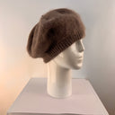 Malisa Knitted Beret in Chocolate