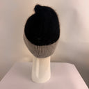 Malisa Beanie Hat with Cuff Black /Grey