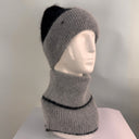Malisa Beanie Hat with Cuff Black /Grey