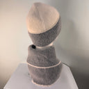 Malisa Snood Grey with White Edging