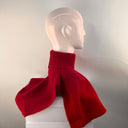 Malisa Knitted Ribbed Polo Snood in Cherry