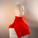 Malisa Knitted Ribbed Polo Snood in Fiery