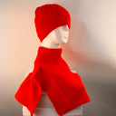 Malisa Knitted Ribbed Polo Snood in Fiery