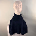 Malisa Knitted Ribbed Polo Snood in Dark Blue