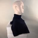 Malisa Knitted Ribbed Polo Snood in Dark Blue