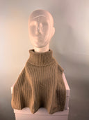 Malisa Knitted Ribbed Polo Snood in Blond