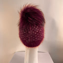 Rabionek Hat Berry With Fleck And Fur Pom Pom
