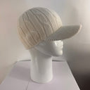 Rabionek Winter White Cable Knit Baseball Cap