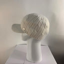 Rabionek Winter White Cable Knit Baseball Cap