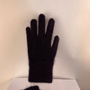 Rabionek Angora Knit Gloves In Navy Blue
