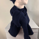 Rabionek Angora Knit Beret In Navy Blue