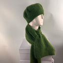 Rabionek Angora Knit Beret In Forest Green