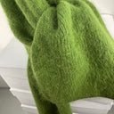 Rabionek Angora Knit Scarf In Forest Green