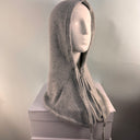 Rabionek Angora Knit Snood With Zip In Light Grey
