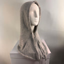 Rabionek Angora Knit Snood With Zip In Light Grey