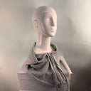 Rabionek Angora Knit Snood With Zip In Light Grey