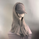 Rabionek Angora Knit Snood With Zip In Light Grey