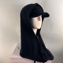 Rabionek Angora Knit Baseball Cap In Black