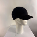 Rabionek Angora Knit Baseball Cap In Black