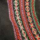 Harley Of Scotland Pure Wool Fair Isle Sweater In Black Mix