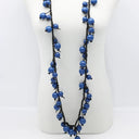 Jianhui Hand Woven Cord Beaded Necklace In Pantone Classic Blue