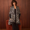 Sahara Abstract Jacquard Merino Wool Jacket In Monochrome