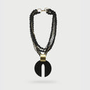 Katerina Vassou Chevalier Horseshoe Necklace In Black And Gold