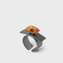 Katerina Vassou Solo Ring With Orange Crystal