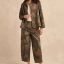 Sahara Vintage Damask Denim Jacket In Multi