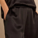 Sahara Satin Crepe Bubble Trouser In Black