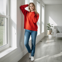 Harley Of Scotland Pure Wool Crew Neck Sweater In Fidra