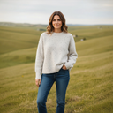 Marella MLLALCALI Cream Fleck Crew Neck Sweater