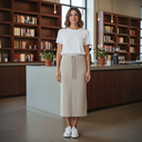 Marella MLLAQUILA Knitted Skirt In Beige