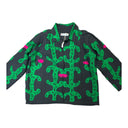 EDL Bol Suzani Bolero jacket In Black/Green