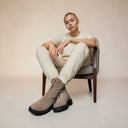 Lofina Ankle Boots With Front Zip In London Cardboard