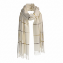 Marella Mllmarea Fringed Scarf In Cream Patterned