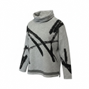 Naya Brush Stroke Print High Neck Top