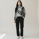 Naya Brush Stroke Print High Neck Top