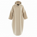 Lurdes Bergada Coat With Hood In Natural With Fleece Lining