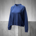 Lurdes Bergada Jersey In Azure With Seam Detail