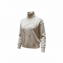 Estheme Cashmere Sweater In Ecru With Love Hearts