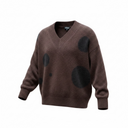 Estheme Raccoon Sweater In Chocolate With Black Spot
