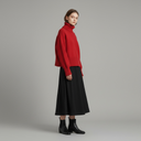 Estheme Raccoon Turtleneck Sweater In Cherry Red