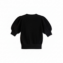 Estheme Short Sleeve Crew Neck Jumper In Black