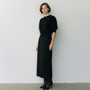 Estheme Short Sleeve Crew Neck Jumper In Black