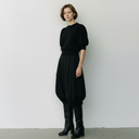 Estheme Short Sleeve Crew Neck Jumper In Black