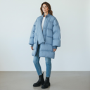 Bitte Kai Rand 3/4 Length Quilted Coat In Lake Blue
