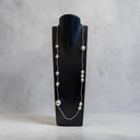 Sonata Long Single Strand Beaded Necklace In Silver