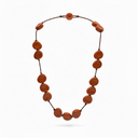 Sonata Long Necklace With Large Beads In Orange