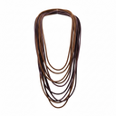 Sonata Multi Strand Cord Necklace In Brown